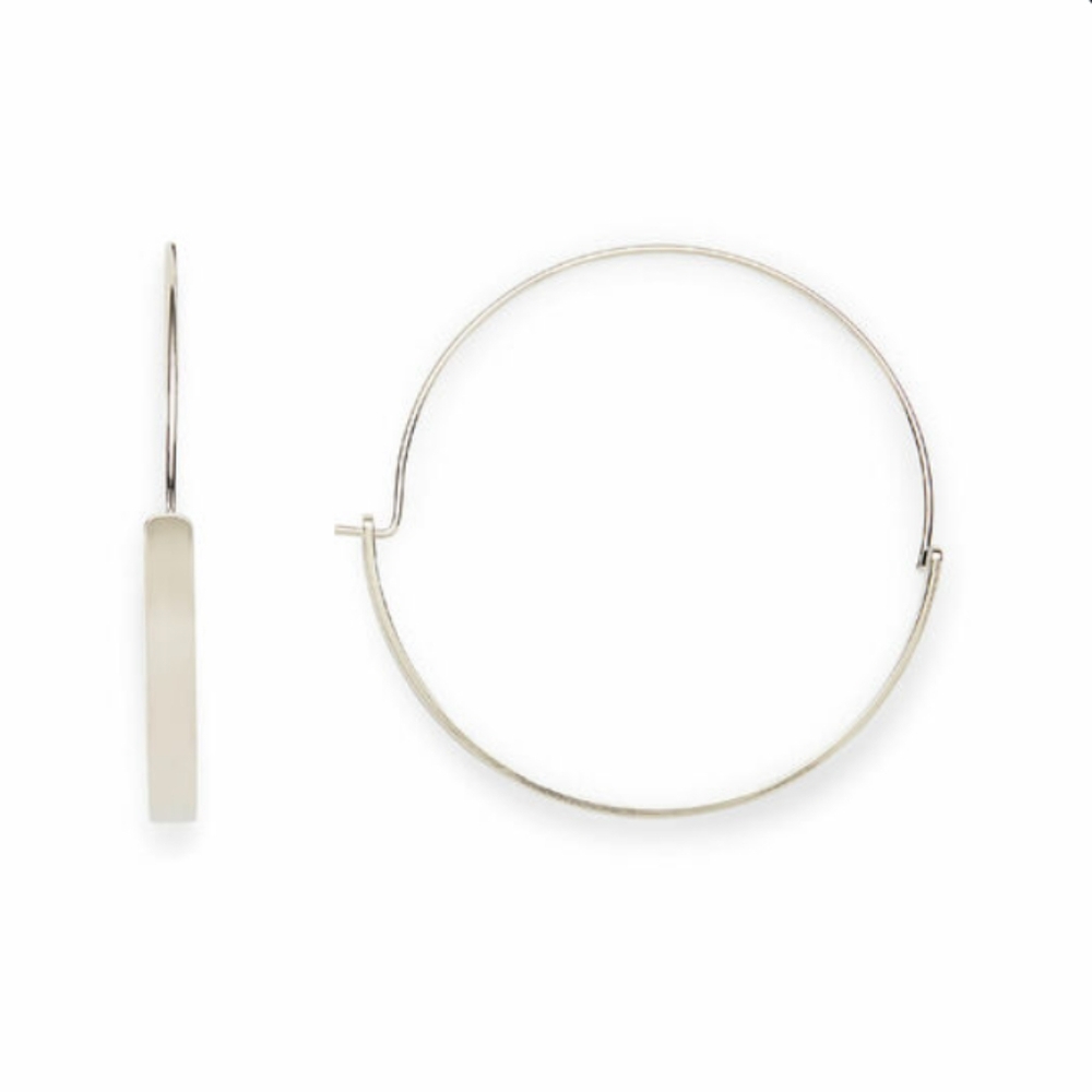 Slate Aiden Silver hoop earrings